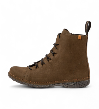 El Naturalista Pleasant Forest brown leather ankle boots