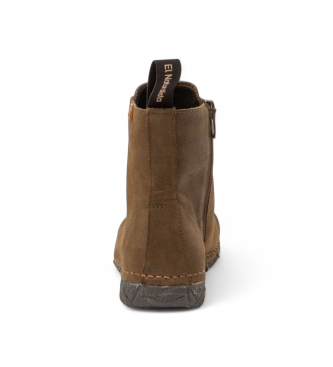 El Naturalista Pleasant Forest brown leather ankle boots