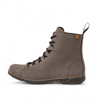 El Naturalista Pleasant Grey leather ankle boots