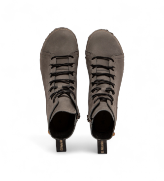 El Naturalista Pleasant Grey leather ankle boots