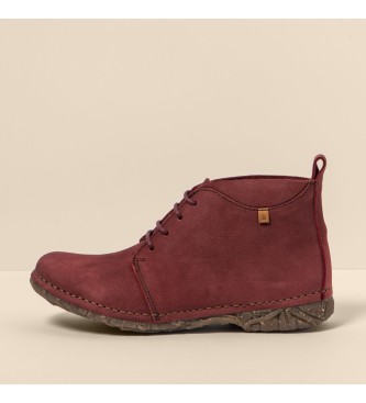 El Naturalista Leather ankle boots N974 Pleasant Cherry