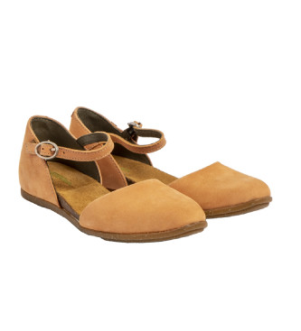 El Naturalista Nd54 mustard leather sandals