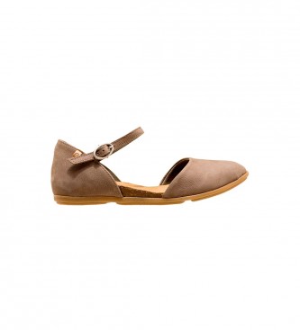 El Naturalista Leather Sandals Nd54 Stella taupe