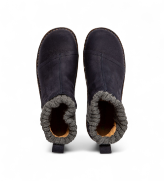 El Naturalista Pleasant Ocean blue leather ankle boots