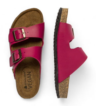 El Naturalista Waraji Leather Sandals pink