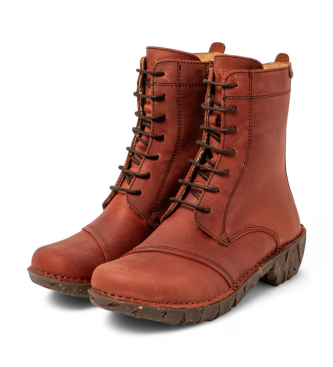 El Naturalista Leather ankle boots Ng57 Caldera red