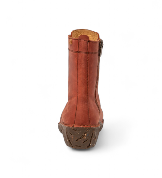 El Naturalista Leather ankle boots Ng57 Caldera red