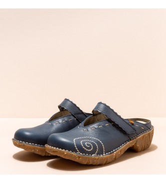 El Naturalista Leather Clogs Ng96 Yggdrasil blue -Heel height 4,5cm