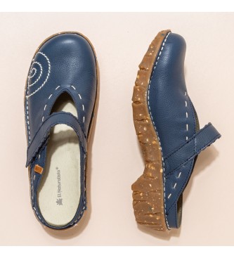 El Naturalista Leder Clogs Ng96 Yggdrasil blau -Absatzhhe 4,5cm