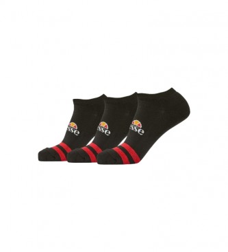 Ellesse Pack of 3 black Melna socks