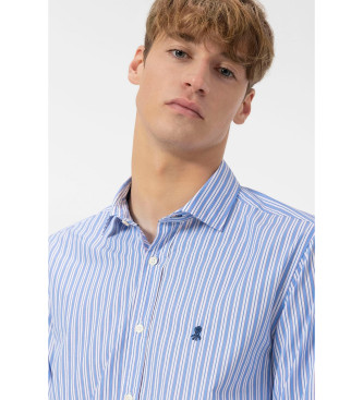 elPulpo Camicia in popeline Oxford blu