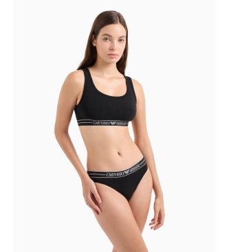 Emporio Armani Set di 2 mutandine brasiliane in cotone per tutti i giorni, nere