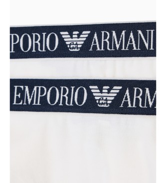 Emporio Armani Set di 2 mutandine brasiliane in cotone per tutti i giorni, bianche