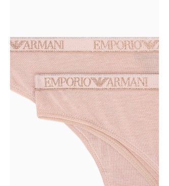 Emporio Armani Set di 2 mutandine brasiliane color carne