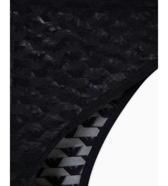 Emporio Armani Set di 2 perizomi neri con motivo Eagle