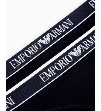 Emporio Armani Set di 2 mutandine nere trasparenti