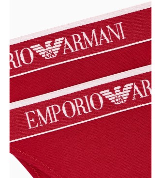 Emporio Armani Set di 2 infradito rossi Iconic Logoband