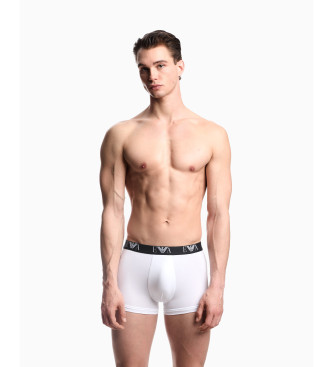 Emporio Armani Lot de trois boxers avec logo blanc