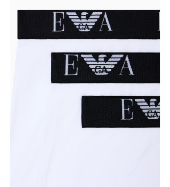 Emporio Armani Lot de trois boxers avec logo blanc