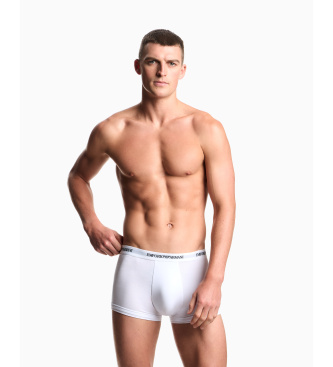 Emporio Armani Set of 3 Essential white cotton elastic knit Boxers