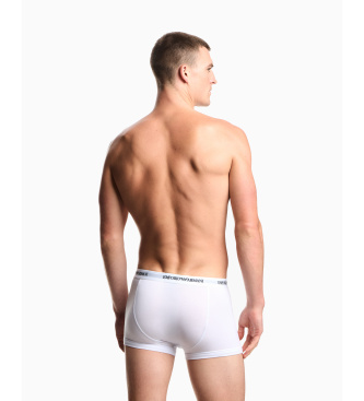 Emporio Armani Set of 3 Essential white cotton elastic knit Boxers