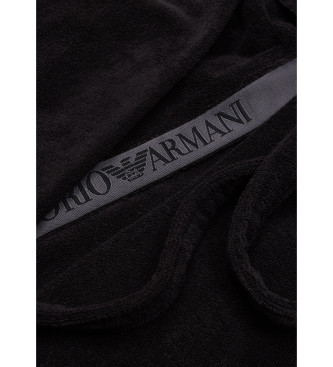 Emporio Armani Zwykły czarny szlafrok