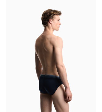 Emporio Armani Bañador slip con banda del logotipo marino