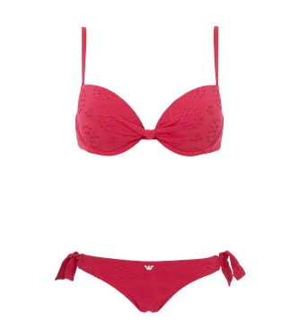 Emporio Armani Bikini Sangallo rdeča