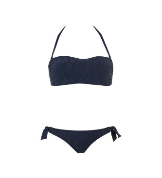 Emporio Armani Bikini con sujetador bandeau marino