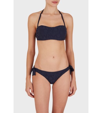 Emporio Armani Bikini con sujetador bandeau marino