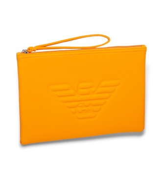 Emporio Armani Essential maxi eagle beach clutch bag  orange
