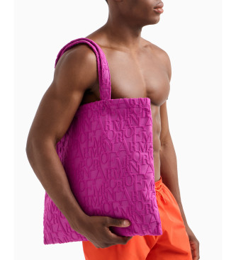 Emporio Armani Borsa shopper da spiaggia rosa ASV