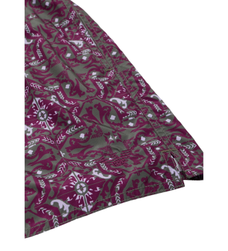 Emporio Armani Sezonski vzorci vijolični kopalni kostum