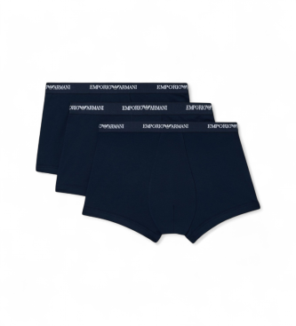 Emporio Armani Lot de 3 boxers bleu marine