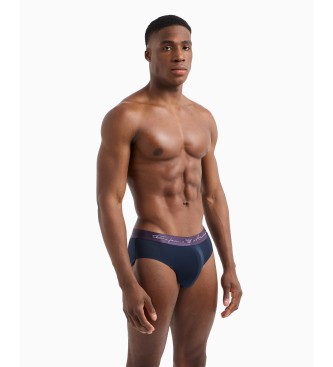 Emporio Armani Navy soft modal briefs