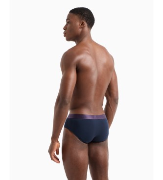 Emporio Armani Navy soft modal briefs