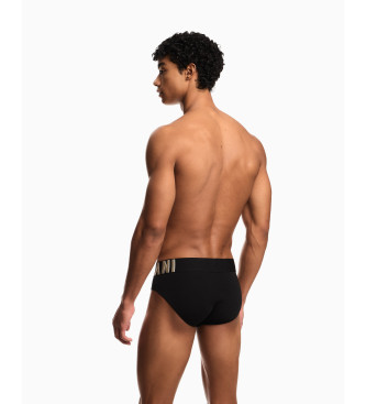 Emporio Armani Calzoncillo slip de algodn orgnico con megalogotipo ASV negro