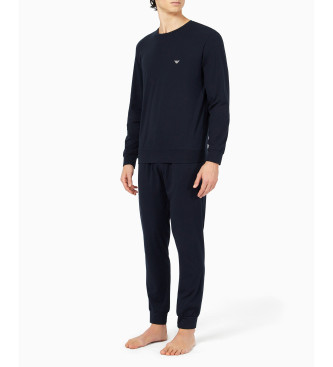 Emporio Armani Pyjama set with navy sweatshirt