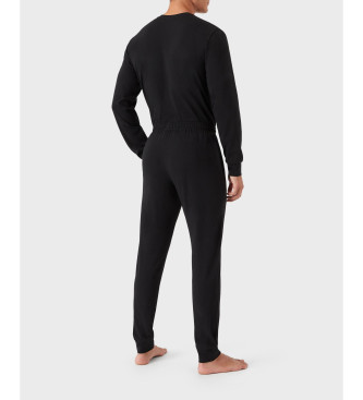 Emporio Armani Conjunto de pijama con sudadera negro