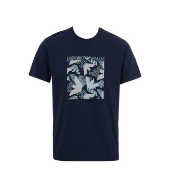 Emporio Armani Camiseta Macrologo marino