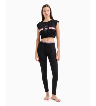 Emporio Armani Top Crop czarny