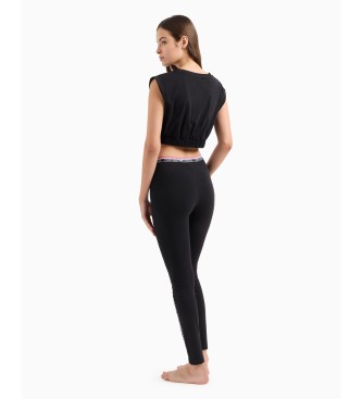 Emporio Armani Top Crop czarny