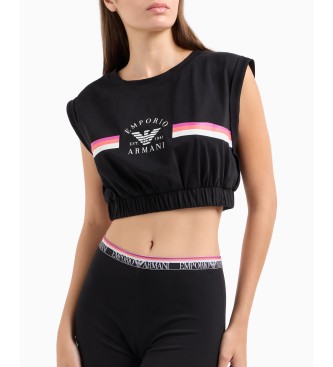 Emporio Armani Top Crop czarny