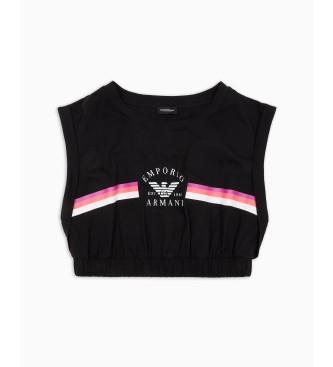 Emporio Armani Top Crop czarny