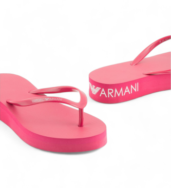 Emporio Armani Chanclas con logotipo rosa