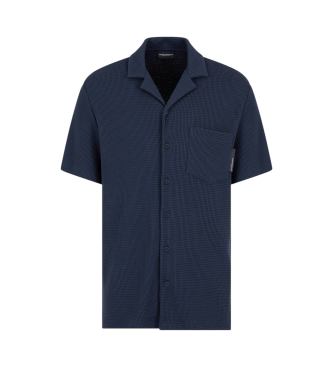 Emporio Armani Pull en maille gaufre marine pour vtements d'intrieur