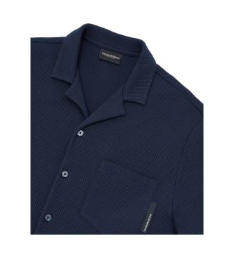 Emporio Armani Pull en maille gaufre marine pour vtements d'intrieur