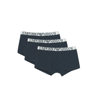 Emporio Armani Pack de 3 boxers azul marinho