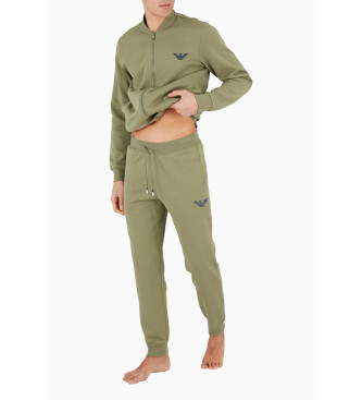 Emporio Armani Green zip-up tracksuit