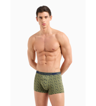 Emporio Armani Confezione da 3 boxer con logo blu scuro, verde